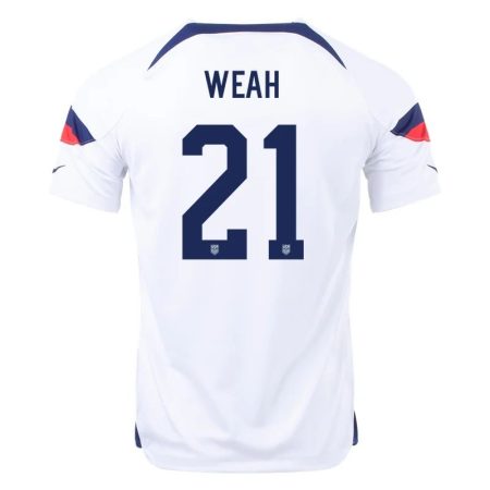 2022 Timothy Weah #21 USMNT Home Jersey