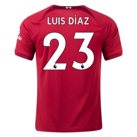 22/23 Luis Diaz #23 Liverpool Home Jersey
