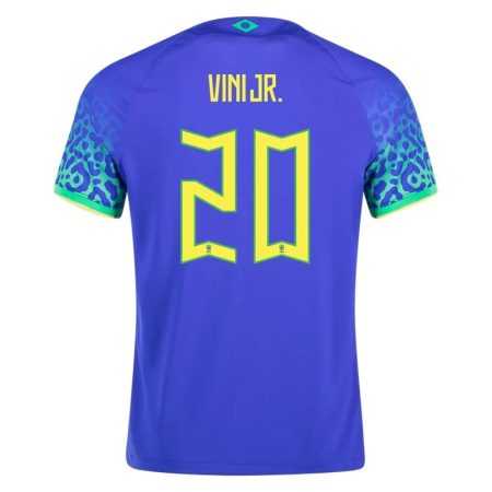 2022 Vinicius Junior #20 Brazil Away Jersey
