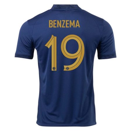 2022 Karim Benzema #19 France Home Jersey
