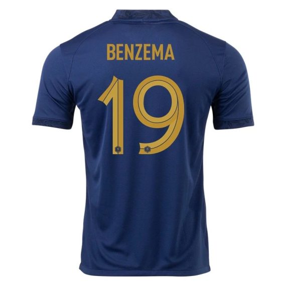 2022 Karim Benzema #19 France Home Jersey