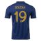 2022 Karim Benzema #19 France Home Jersey