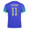 2022 Philippe Coutinho #11 Brazil Away Jersey