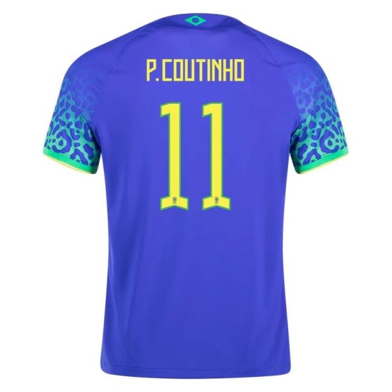 2022 Philippe Coutinho #11 Brazil Away Jersey