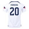 2022 Jesus Ferreira #20 USMNT Home Jersey