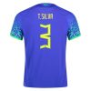 2022 Thiago Silva #3 Brazil Away Jersey
