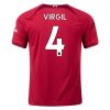 22/23 Virgil van Dijk #4 Liverpool Home Jersey
