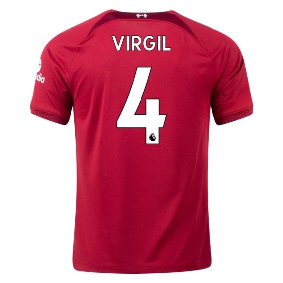 22/23 Virgil van Dijk #4 Liverpool Home Jersey