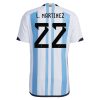 2022 Lautaro Martinez #22 Argentina Home Jersey