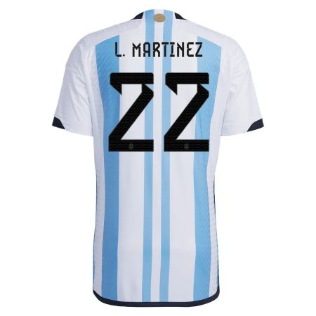 2022 Lautaro Martinez #22 Argentina Home Jersey