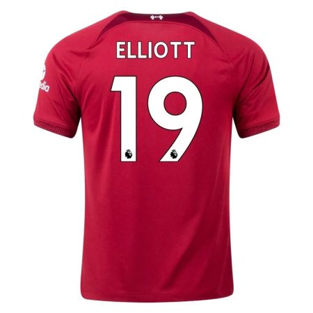 22/23 Harvey Elliott #19 Liverpool Home Jersey