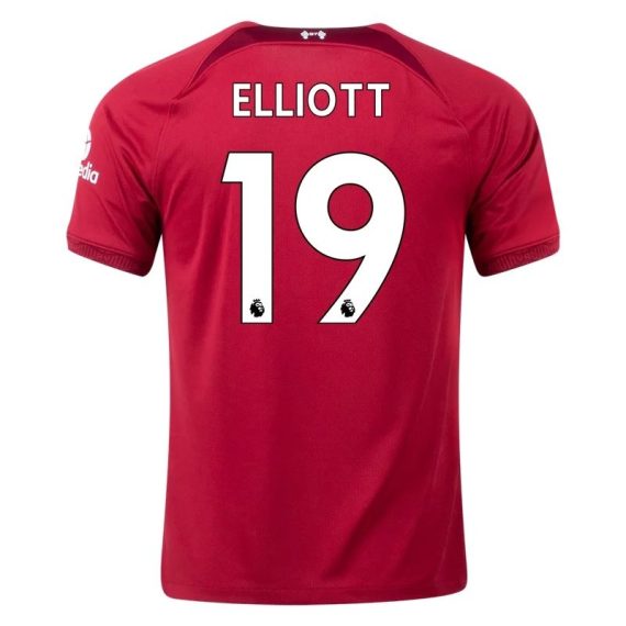 22/23 Harvey Elliott #19 Liverpool Home Jersey