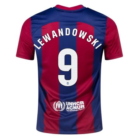 23/24 Barcelona #9 Robert Lewandowski Home Jersey