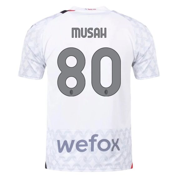 23/24 AC Milan #80 Yunus Musah Away Jersey