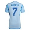 2022 Alvaro Morata #7 Spain Away Jersey