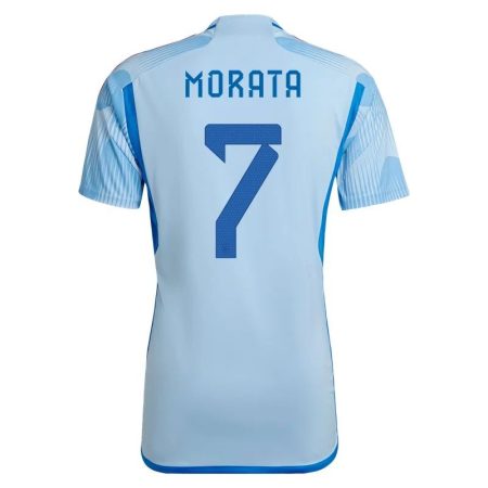 2022 Alvaro Morata #7 Spain Away Jersey