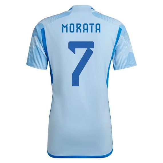 2022 Alvaro Morata #7 Spain Away Jersey