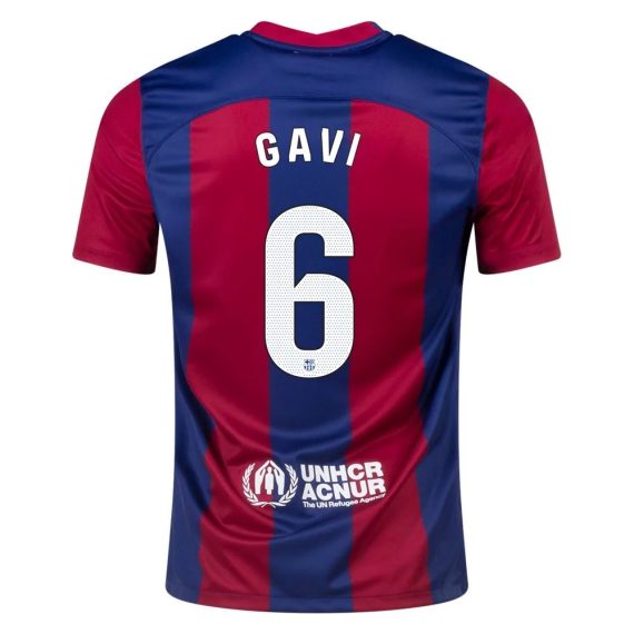 23/24 Barcelona #6 Gavi Home Jersey