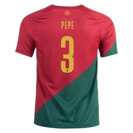 2022 Pepe #3 Portugal Home Jersey