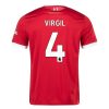 23/24 Liverpool #4 Virgil van Dijk Home Jersey