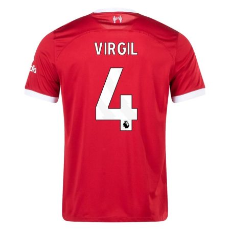 23/24 Liverpool #4 Virgil van Dijk Home Jersey