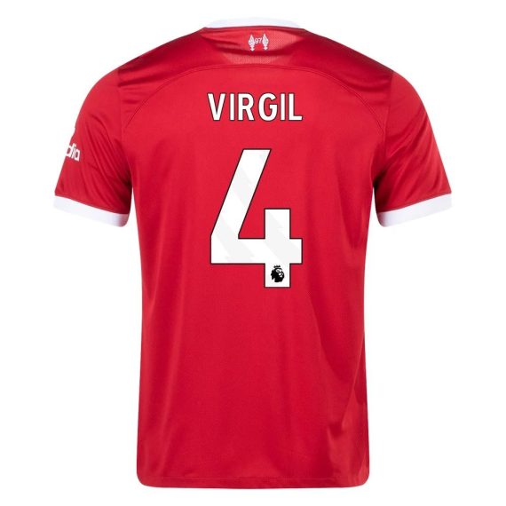 23/24 Liverpool #4 Virgil van Dijk Home Jersey