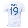 2022 Karim Benzema #19 France Away Jersey