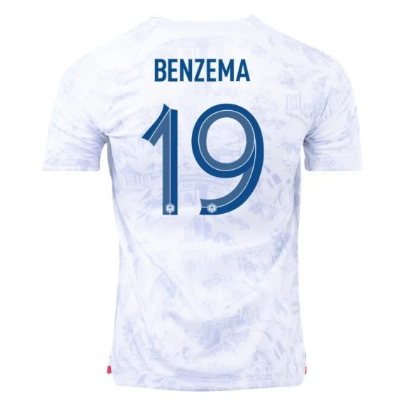2022 Karim Benzema #19 France Away Jersey