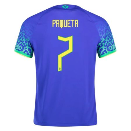 2022 Lucas Paqueta #7 Brazil Away Jersey