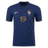 2022 Karim Benzema #19 France Home Jersey