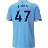 22/23 Phil Foden #47 Manchester City Home Jersey