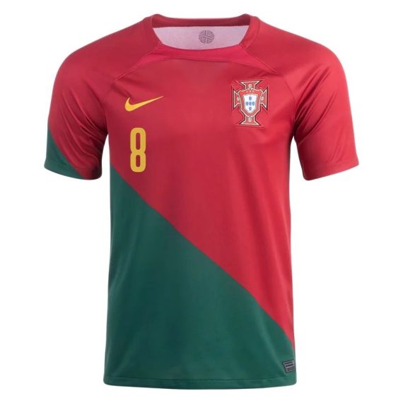 2022 Bruno Fernandes #8 Portugal Home Jersey
