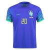 2022 Vinicius Junior #20 Brazil Away Jersey