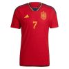 2022 Alvaro Morata #7 Spain Home Jersey