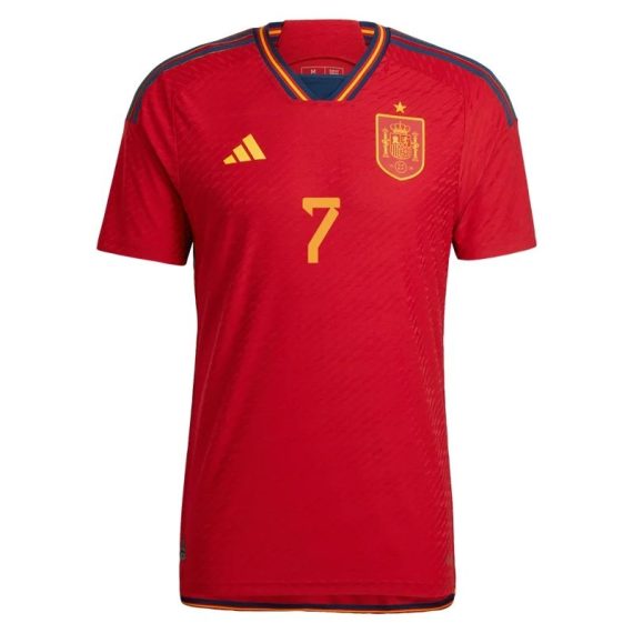 2022 Alvaro Morata #7 Spain Home Jersey