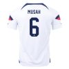 2022 Yunus Musah #6 USMNT Home Jersey