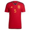 2022 Sergio Busquets #5 Spain Home Jersey
