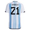 2022 Paulo Dybala #21 Argentina Home Jersey