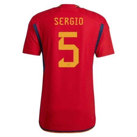 2022 Sergio Busquets #5 Spain Home Jersey