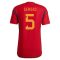 2022 Sergio Busquets #5 Spain Home Jersey