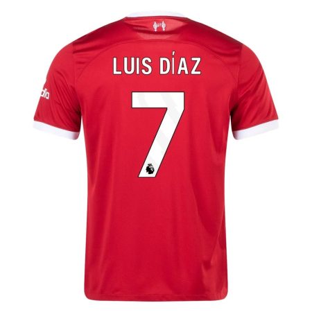 23/24 Liverpool #7 Luis Diaz Home Jersey