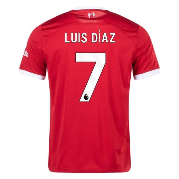 23/24 Liverpool #7 Luis Diaz Home Jersey