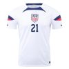 2022 Timothy Weah #21 USMNT Home Jersey
