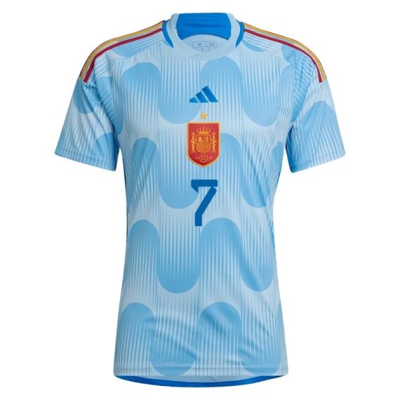 2022 Alvaro Morata #7 Spain Away Jersey