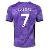 23/24 Liverpool #7 Luis Diaz Third Jersey