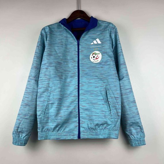 2023-2024 Algeria National Reversible Windbreaker Blue Soccer Jersey