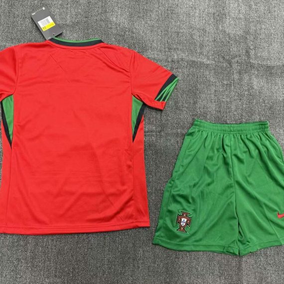 2024 Portugal Home Football Shirt Kids Size Suit