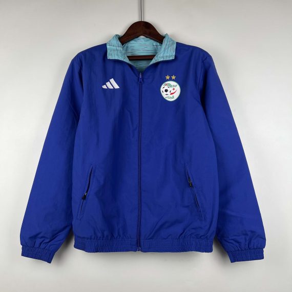 2023-2024 Algeria National Reversible Windbreaker Blue Soccer Jersey