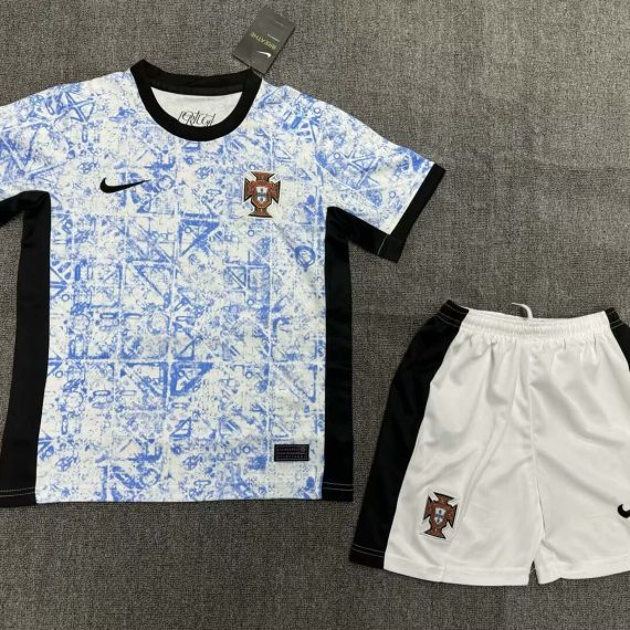 2024 Portugal Away Football Shirt Kids Size Suit
