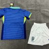 2024 Brazil Away Football Shirt Kids Size Suit